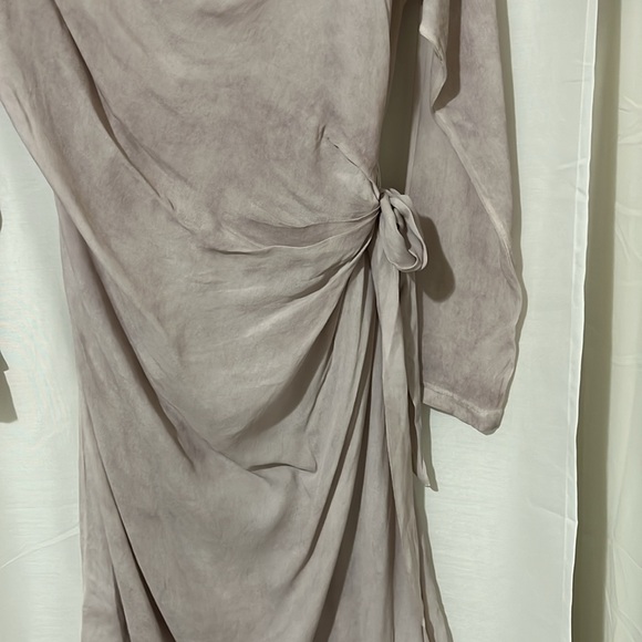 NU Denmark 30% Silk Pink Faux Wrap Dress a231 - Picture 2 of 6
